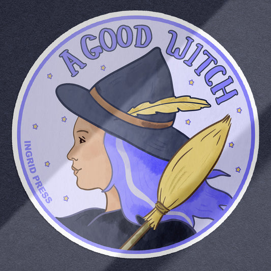 A Good Witch Die-Cut Sticker