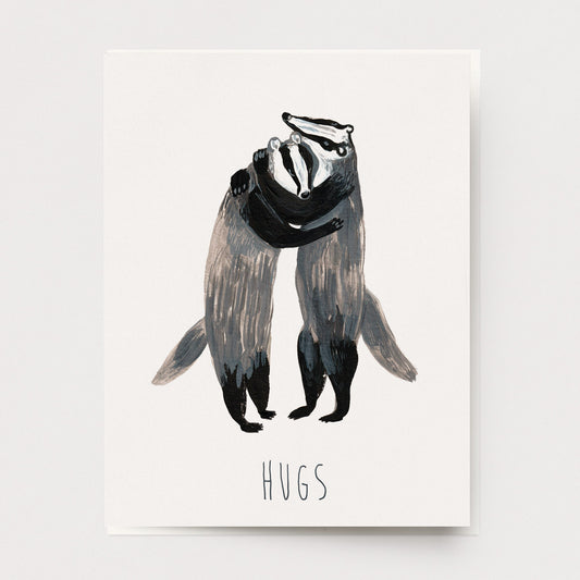 Badger Hugs Card