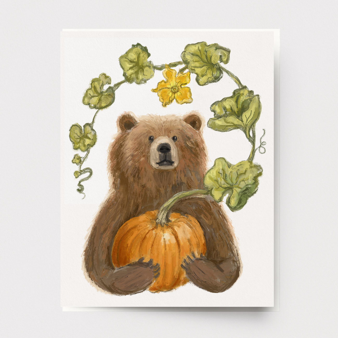 Bear's Pumpkin Card HA-113