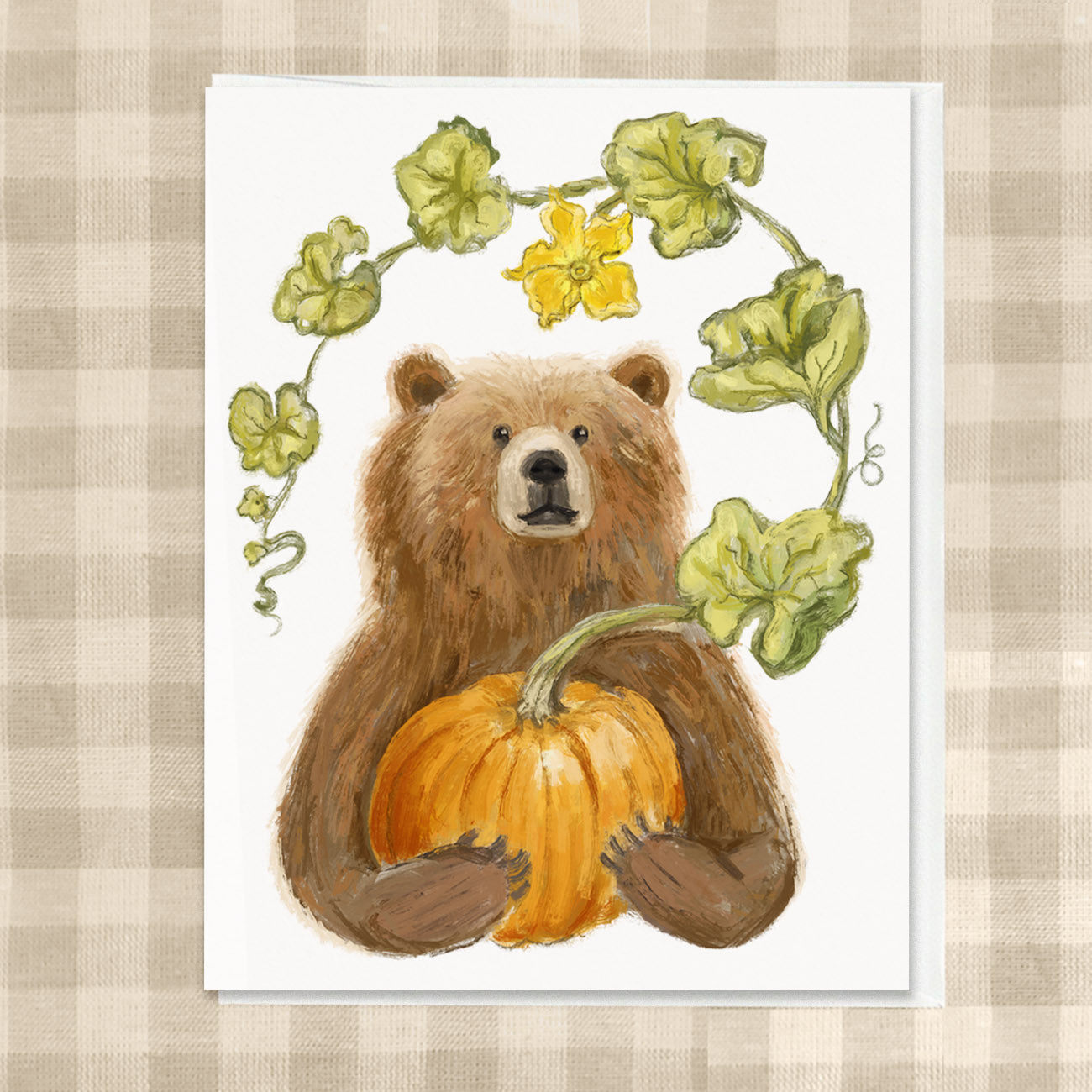 Bear's Pumpkin Card HA-113