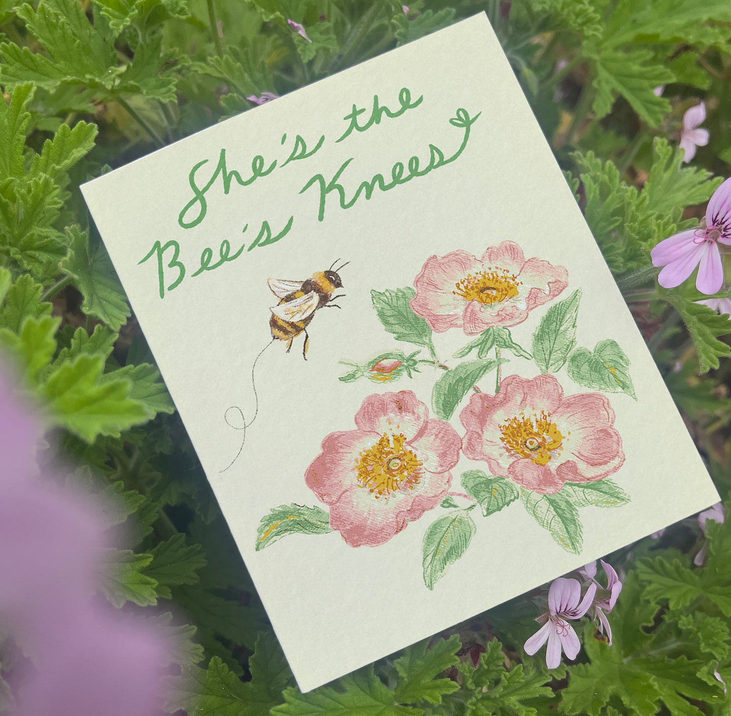 Bee's Knees Rose Card L-118