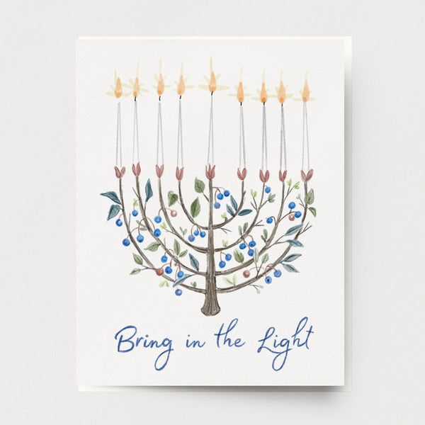 Botanical Menorah Card H-124