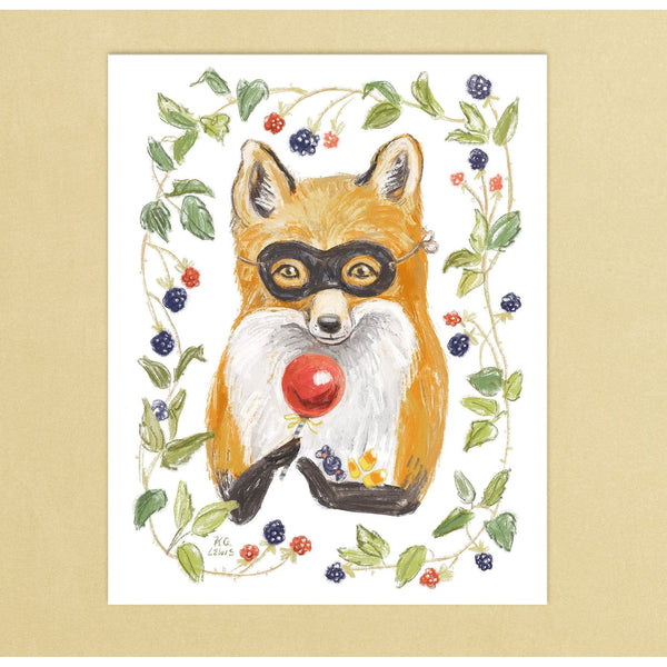 Carnival Fox Mini Canvas 8x10