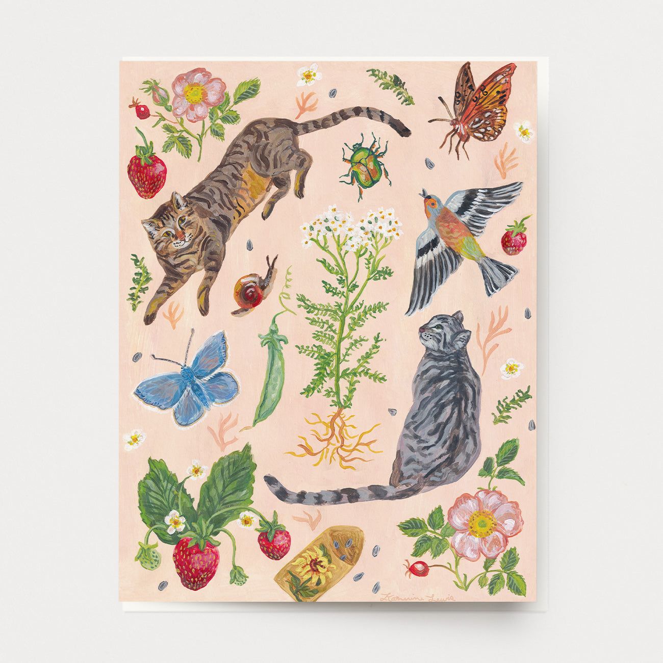 Cat Garden Pack of 10 Greeting Cards