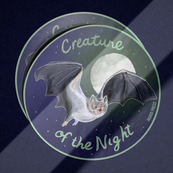 Creature of the Night Bat Die-Cut Sticker