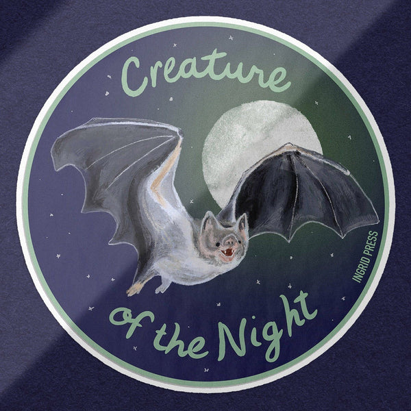 Creature of the Night Bat Die-Cut Sticker