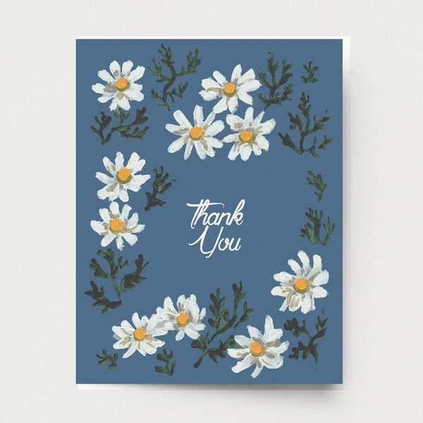 Daisy Wreath Thank You Card T-108