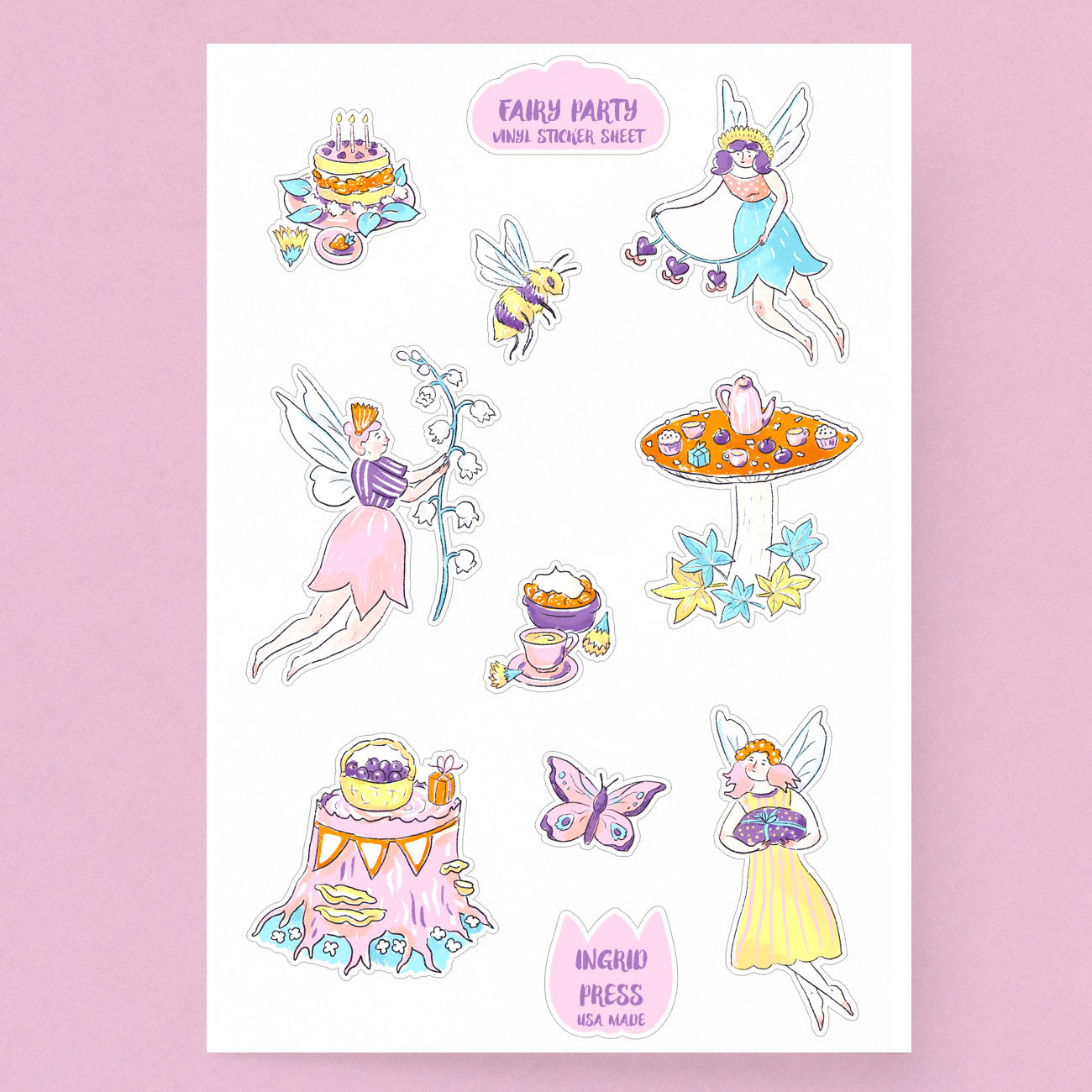 Fairy Party Sticker Sheet 101-SS