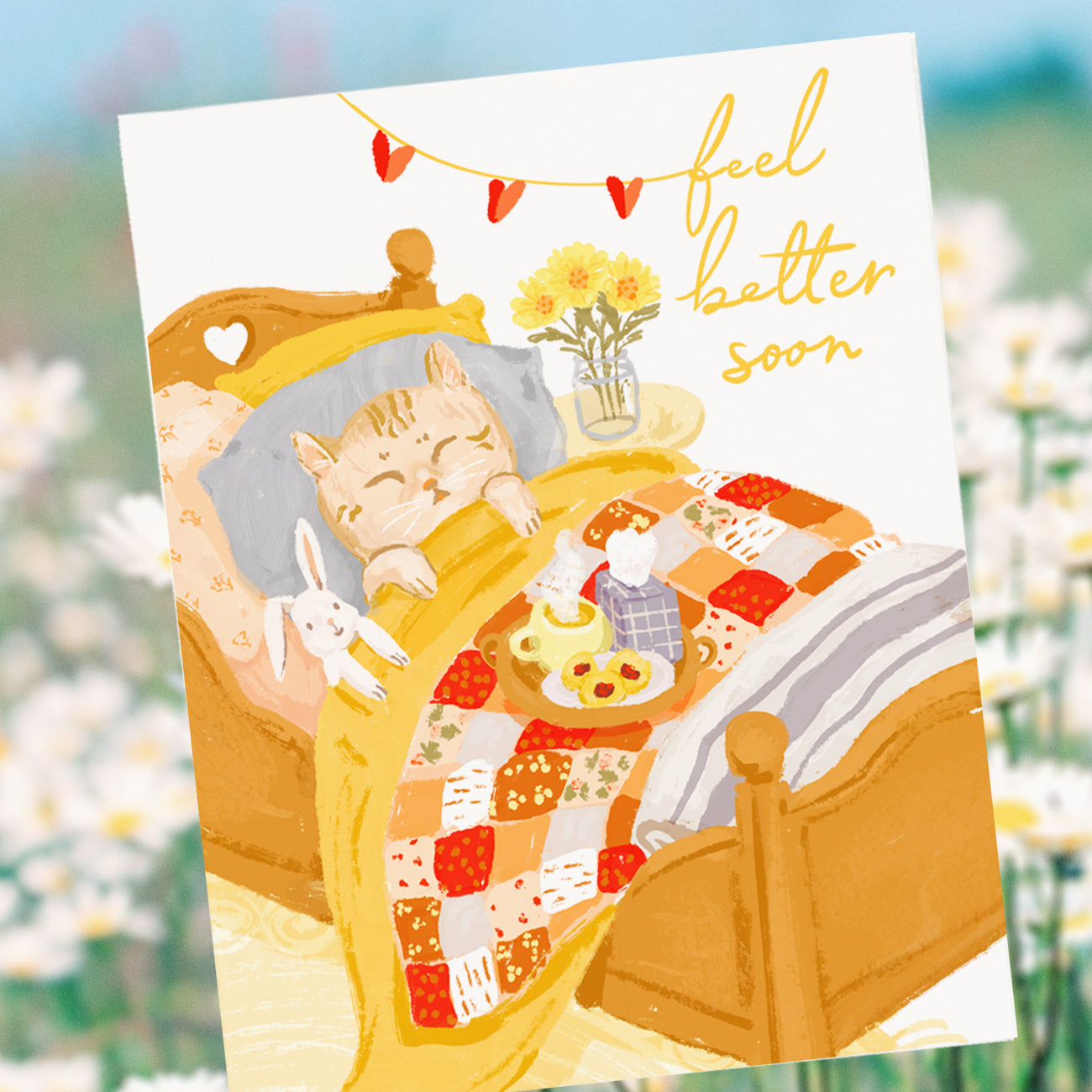 Feel Better Kitten Card E-112