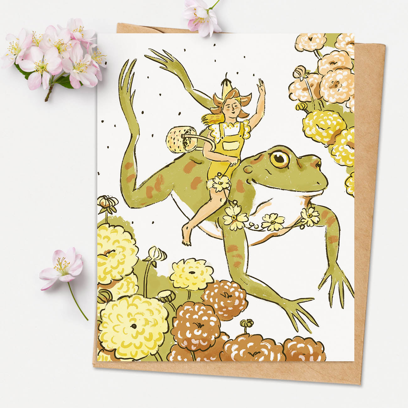 Frog and Flower Seeds Card - Special Edition