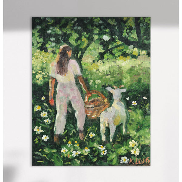 Picnic with Goat canvas print 108-CP