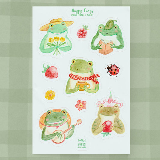 Happy Frog Sticker Sheet