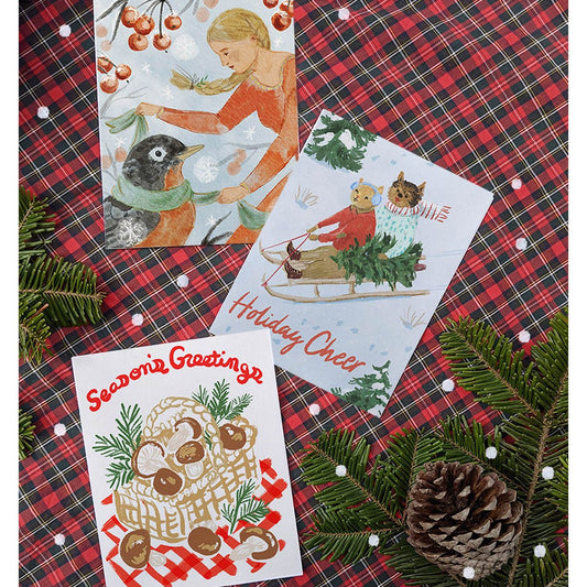 Sledding Friends Card H-123