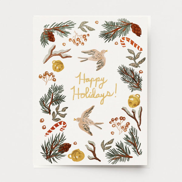 Holiday Wreath Card H-114