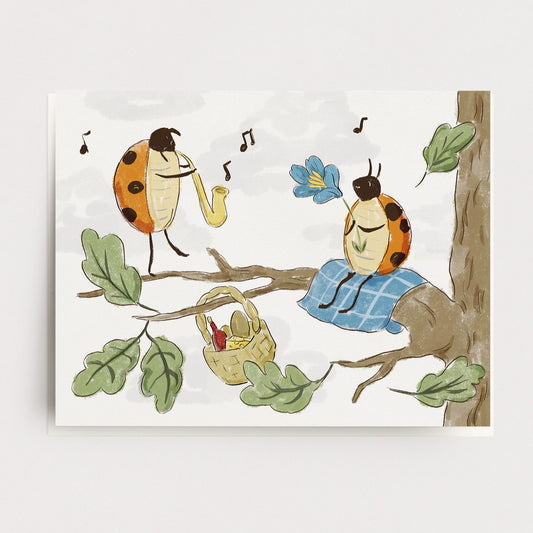Ladybug Picnic Card L-123