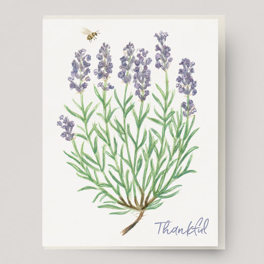 Lavender Thankful Card