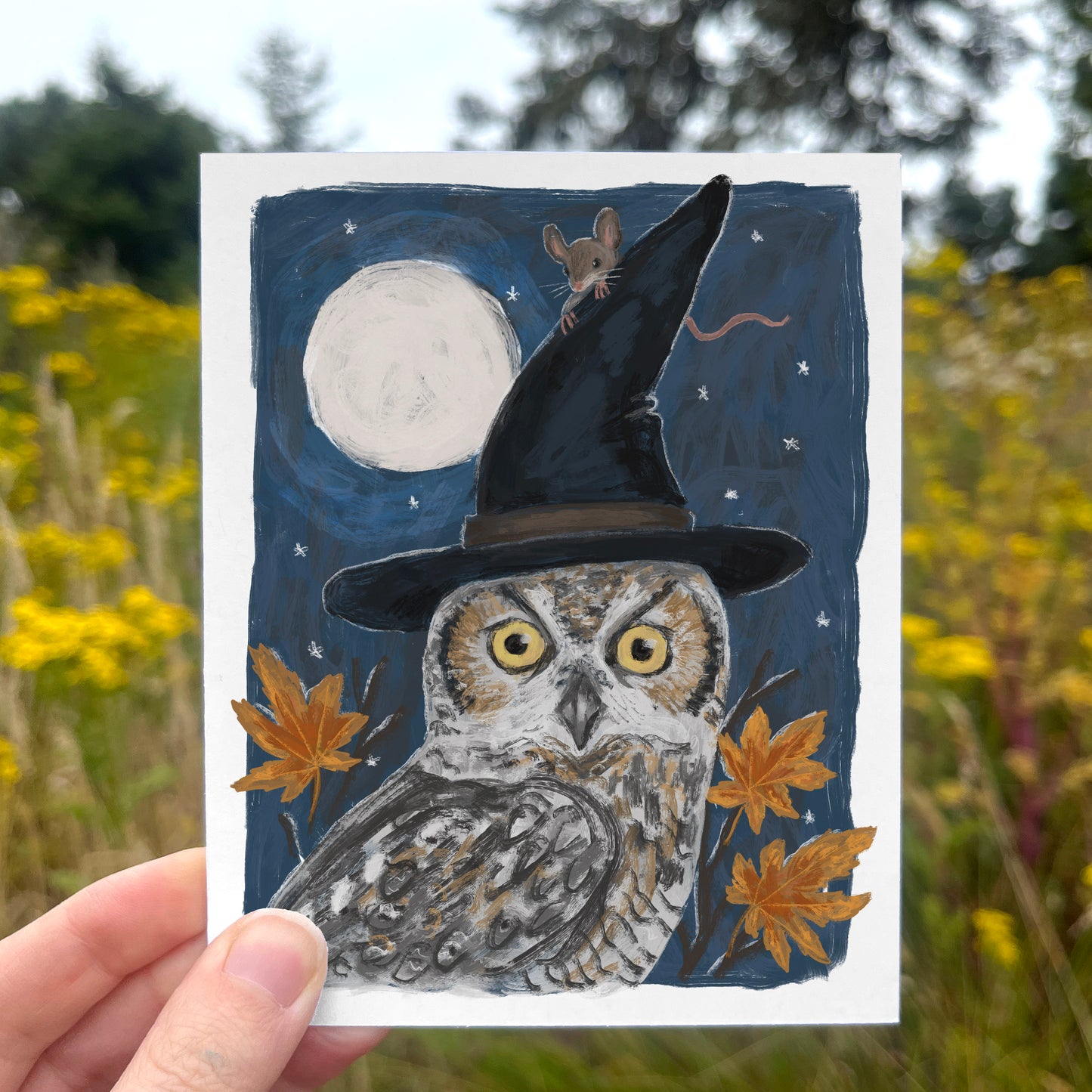 Owl and Mouse Card HA-114