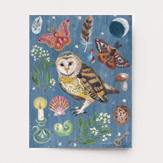Owl Night Card U-137