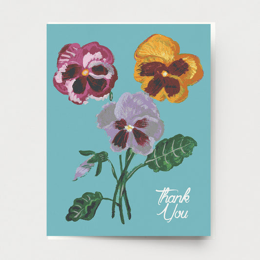 Pansy Thank You Card T-109