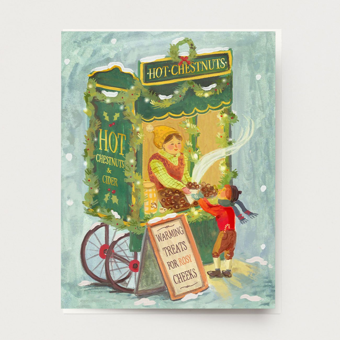 Rosy Cheeks Holiday Card H-116 – Ingrid Press