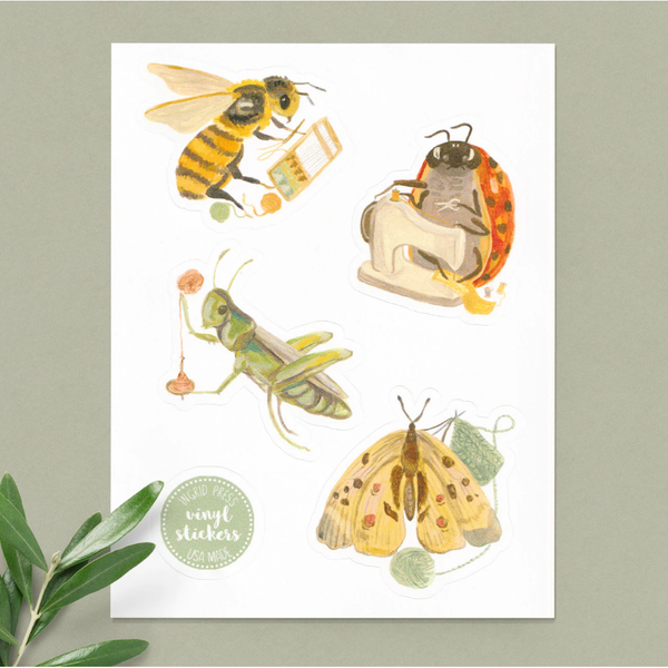 Fiber Arts Bugs Sticker Sheet 103-SS