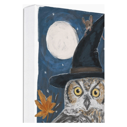 Owl and Mouse Mini Canvas 8x10