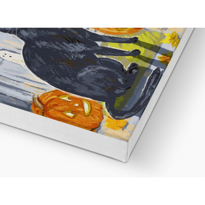 Halloween Door Cat Mini Canvas 8x10
