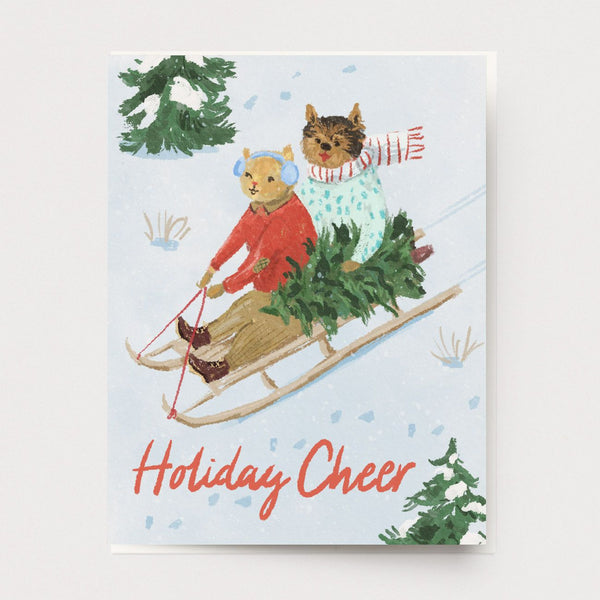 Sledding Friends Card H-123