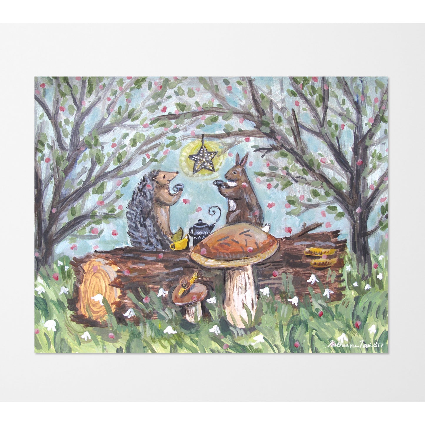 Tea On A Log Pack of 10 Greeting Cards
