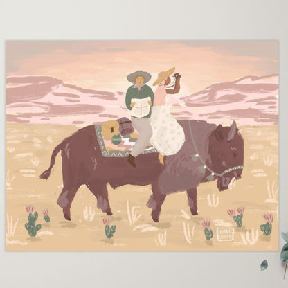 Together Buffalo Paper Print