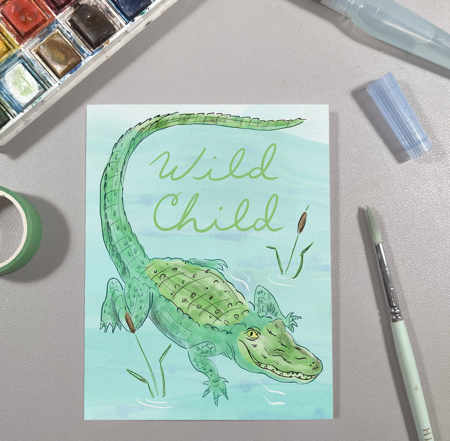 Wild Child Gator Card