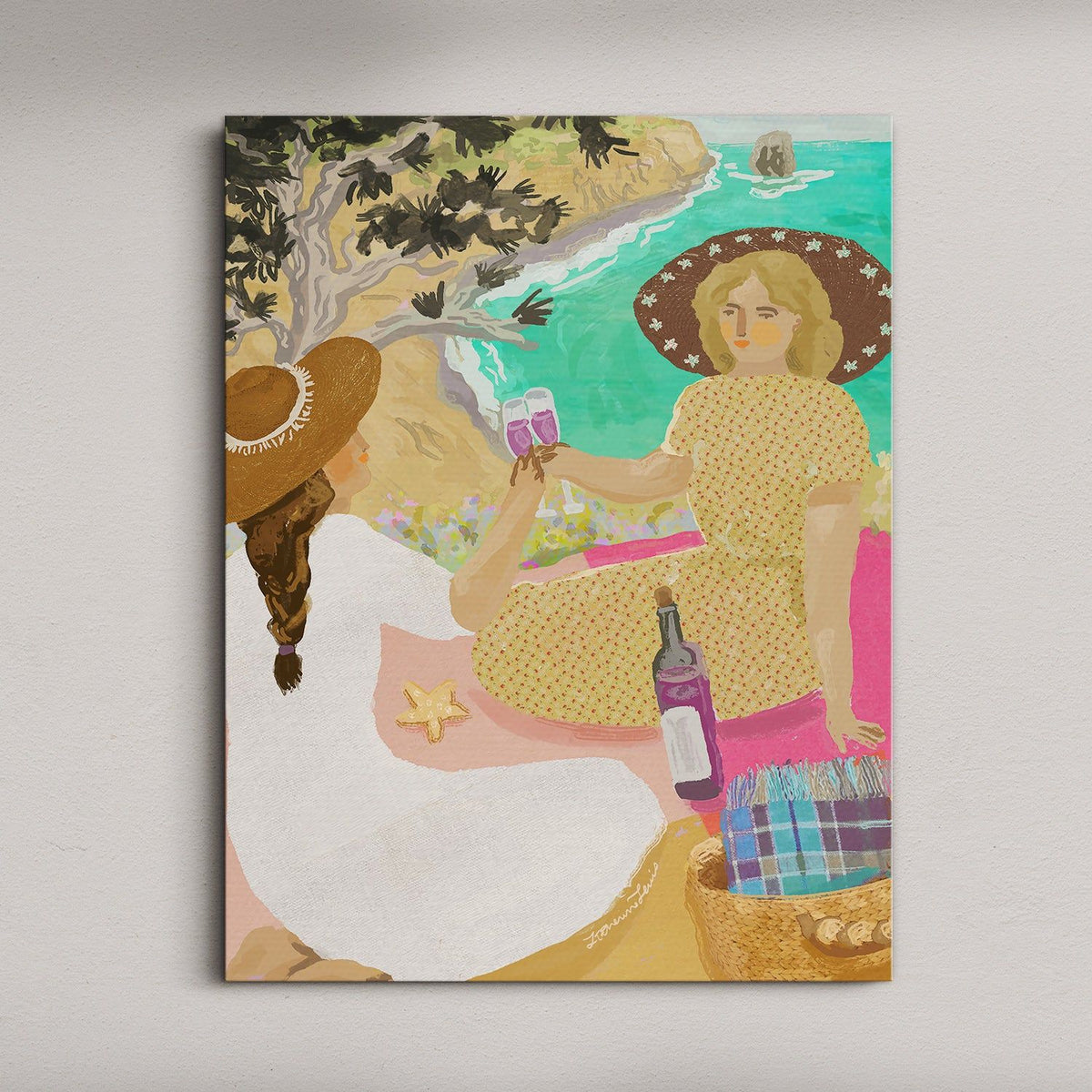 Wine by the Sea Canvas Print