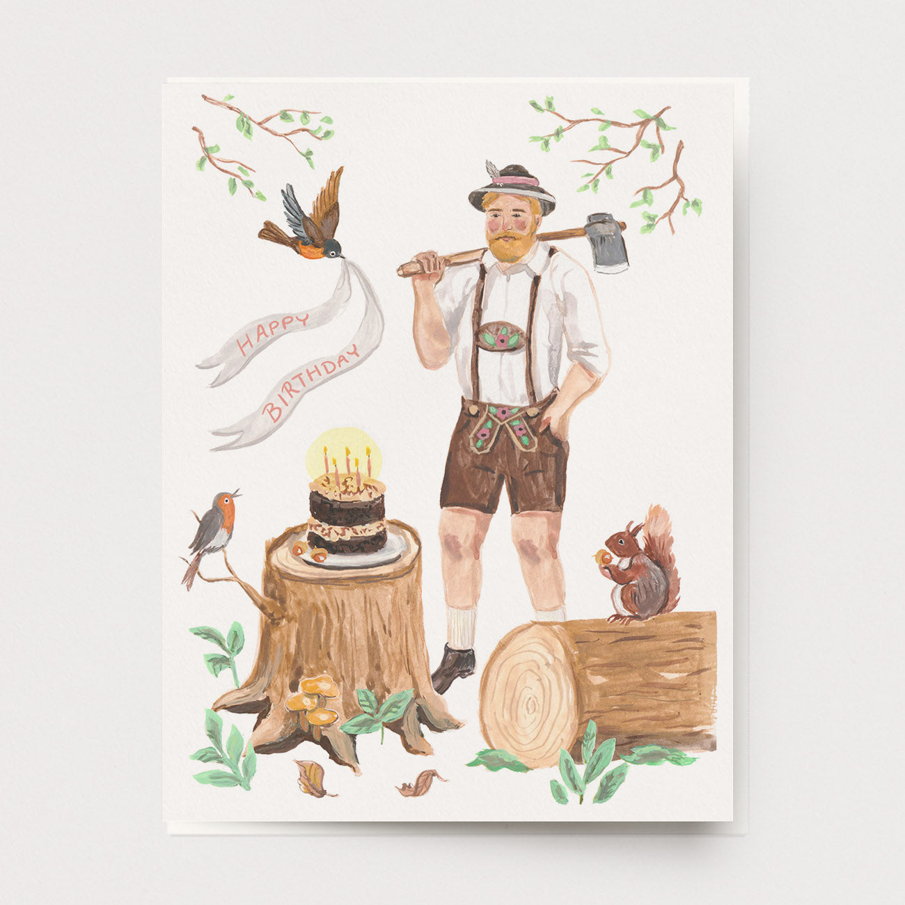 Woodsman Birthday Card BD-115