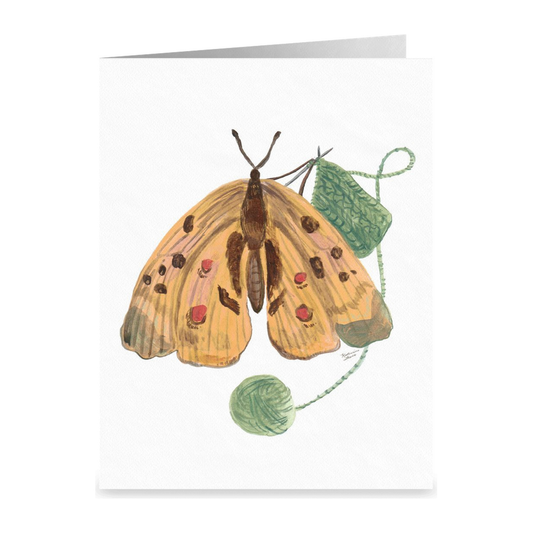 Knitting Butterfly Card
