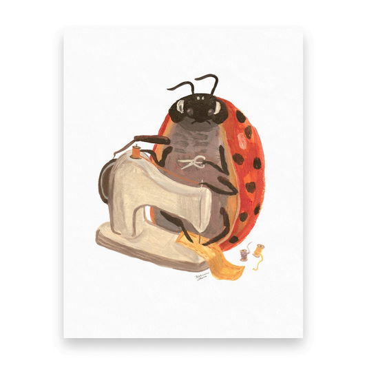 Sewing Ladybug | 10 Postcards
