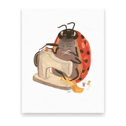 Sewing Ladybug 10 Postcards
